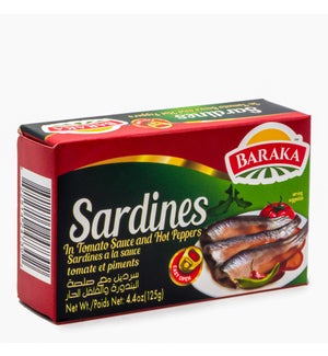 Sardines in Tomato Sauce & Hot Pepper "Baraka" 125